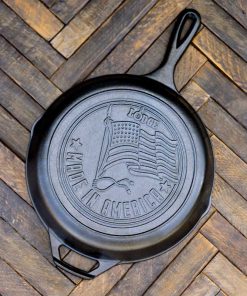 10.25 Inch Seasoned Cast Iron American Flag Skillet