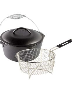 Seasoned Cast Iron Dutch Oven Frying Set